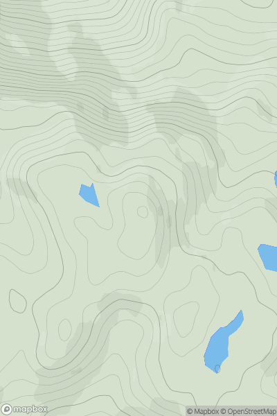 Thumbnail image for Carn a' Mhadaidh-ruaidh [Mallaig to Fort William] showing contour plot for surrounding peak